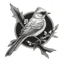 Nightingale tattoo design idea