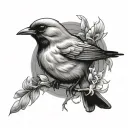 Nightingale tattoo design idea