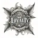 loyalty fonts tattoo design idea