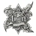 loyalty fonts tattoo design idea