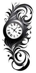 clock face tattoo design idea