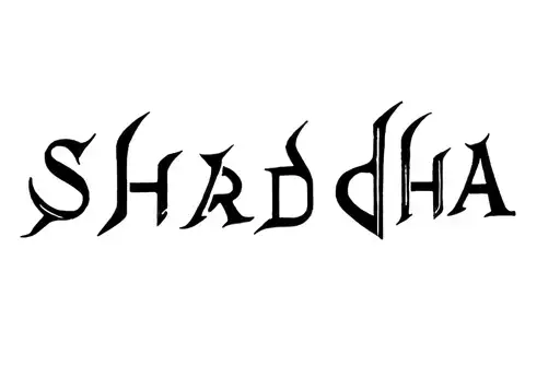 "Shraddha" tattoo design idea