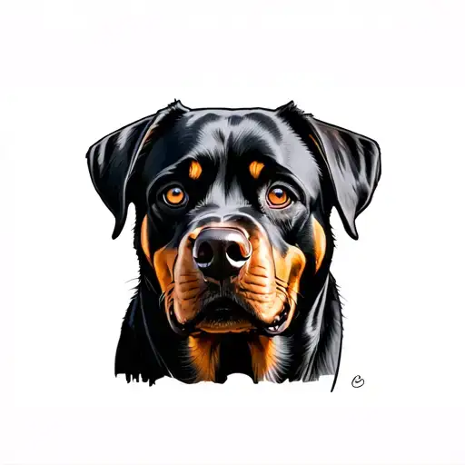 Rottweiler Rinnegan eye tattoo design idea