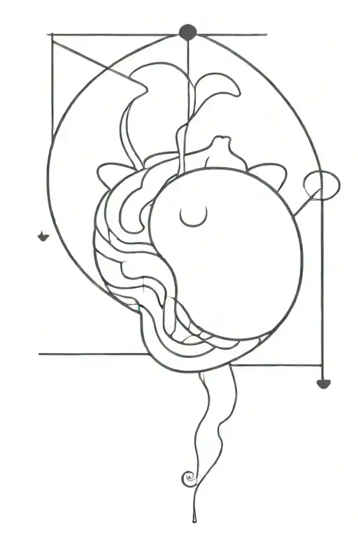 half brain half heart that represts the balance between the two tattoo design idea