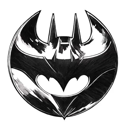 batman logo tattoo design idea