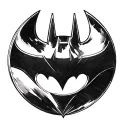 batman logo tattoo design idea
