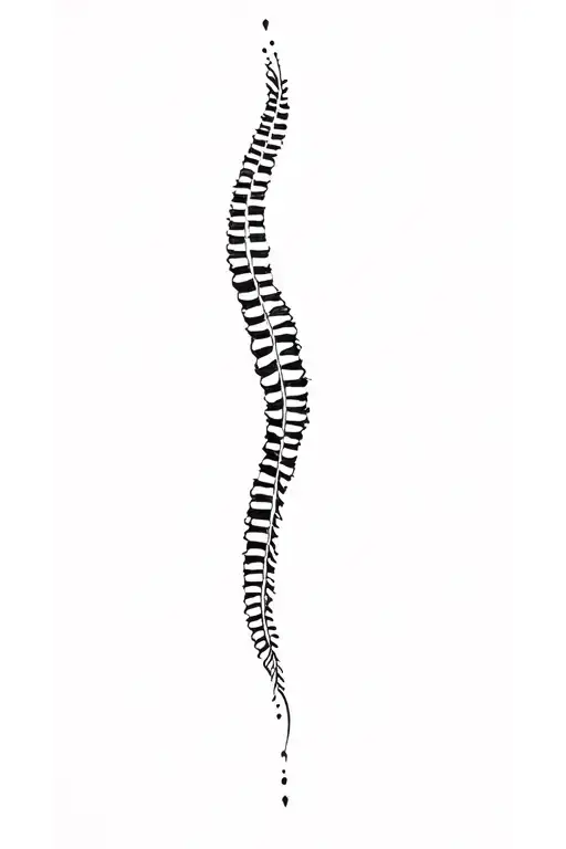 wispy girly spine tattoo tattoo design idea