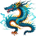 dragon lightning storm cloud tattoo design idea