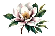 magnolia flower tattoo design idea