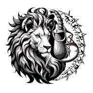 Leo zodiac symbol intertwined with Scorpio zodiac symbol and Libra zodiac symbol tattoo design idea