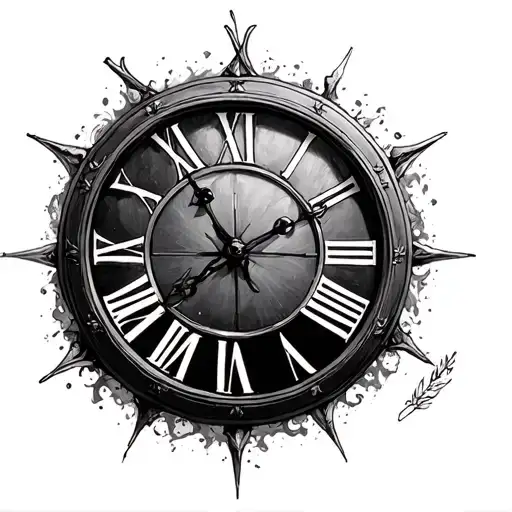 26 3 2006 roman numeral clock tattoo design idea