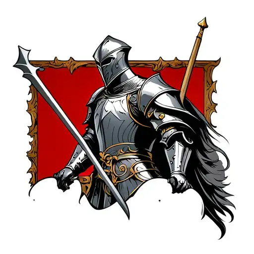 English Knight tattoo design idea