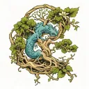 mimir tree  tattoo design idea