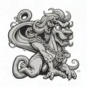 scooby doo with medusa snakes  tattoo design idea