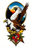 imagery related to boy Scouts of America, eagle scout, camping, outdoors, and order of the arrow tattoo design idea