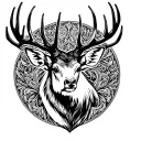 Scottish stag tattoo design idea