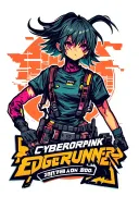 cyberpunk edgerunner logo tattoo design idea