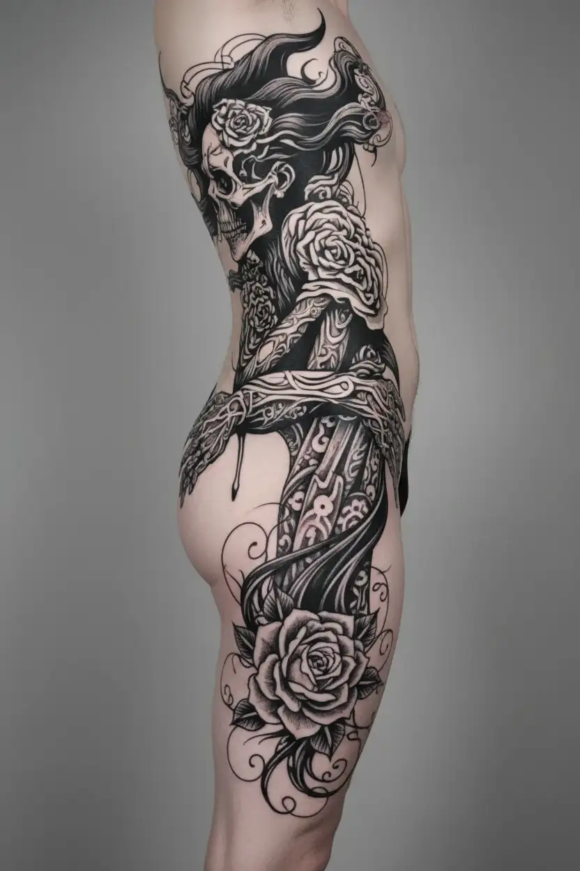 suicidal thoughts and anxiety and feeling alone tattoo design idea