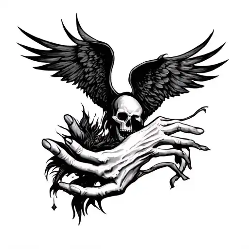 bad omens, death of peace of mind tattoo design idea