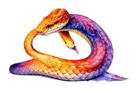 Two Headed Snake tattoo design idea
