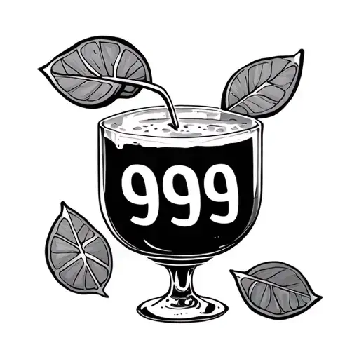 simple juice wrld type tattoo with the number 999 on wrist tattoo design idea