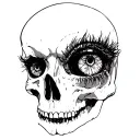 Skul 3 eyes tattoo design idea