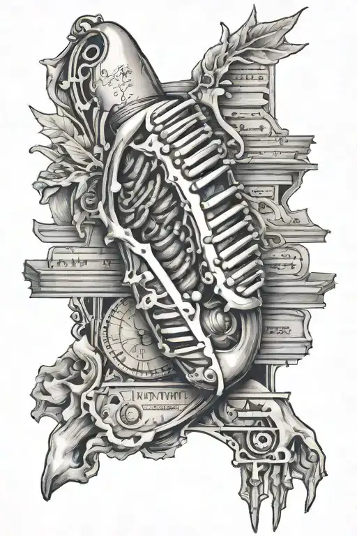 organ left side on arm tattoo design idea