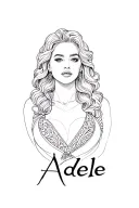 "Adele" Adele tattoo design idea