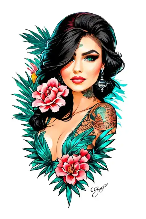 1966 Cadillac coupe deville Florida Gianna Greyson Low_Bros tattoo design idea