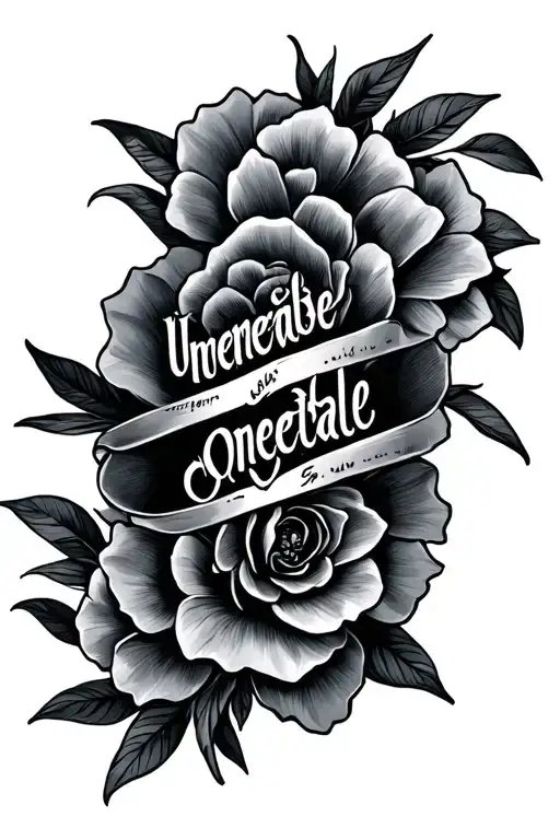 The word unforgettable written tattoo design idea