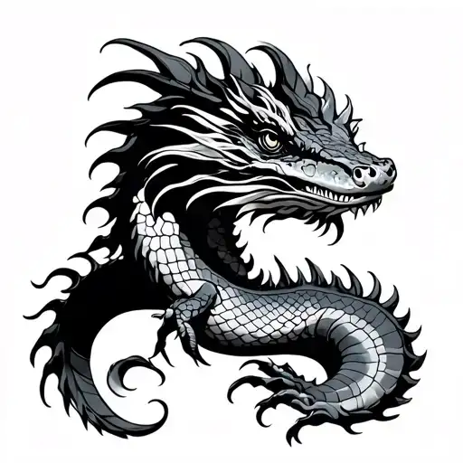 Chinese Water Dragon tattoo design idea