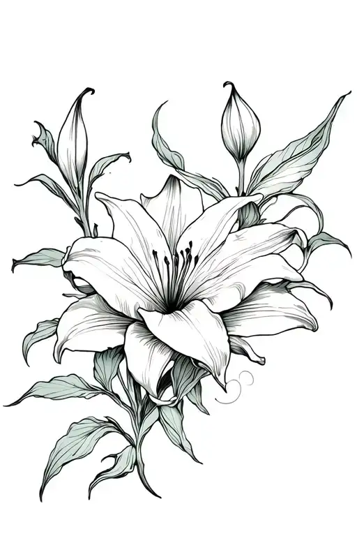 love lily mourning tattoo design idea