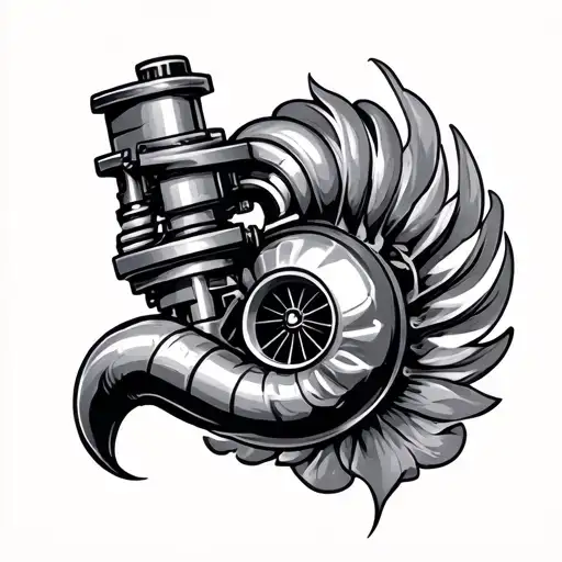 turbocharger tattoo design idea