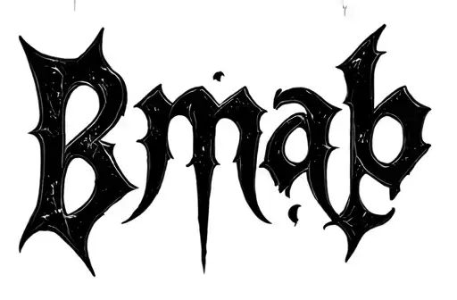 "Bmab" tattoo design idea