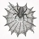 spider web tattoo design idea
