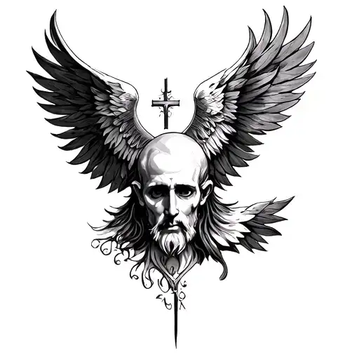 davinci style religious tattoo tattoo design idea