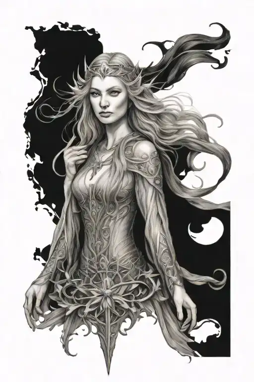 galadriel tattoo design idea