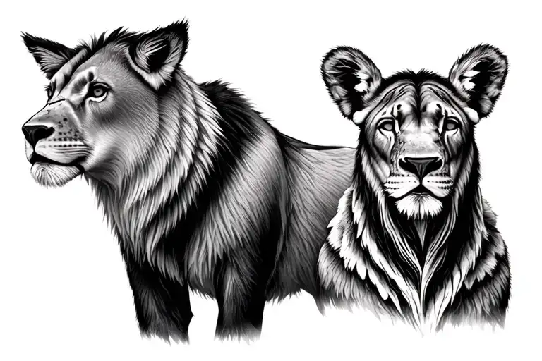 kilimanjaro also some animals native tattoo design idea