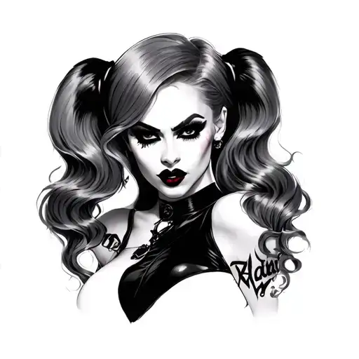 Harley Quinn tattoo design idea