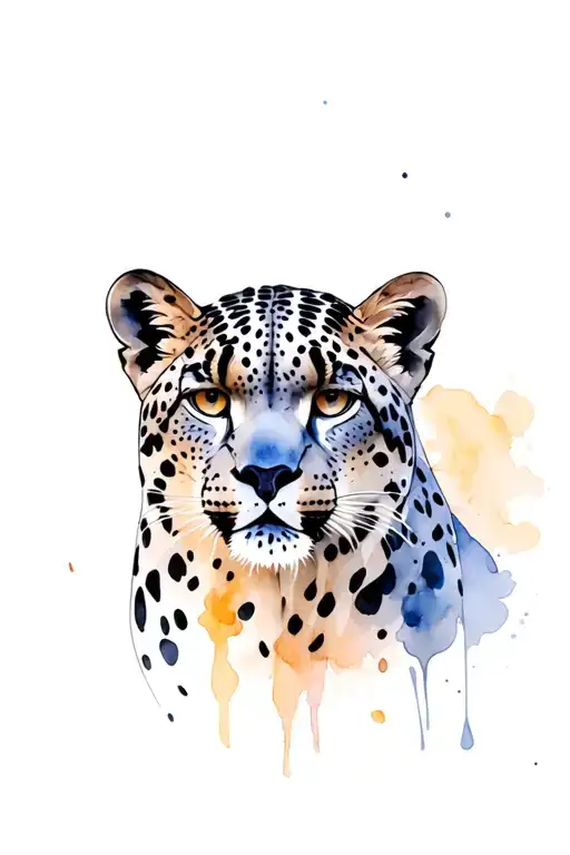 Snow Leopard tattoo design idea