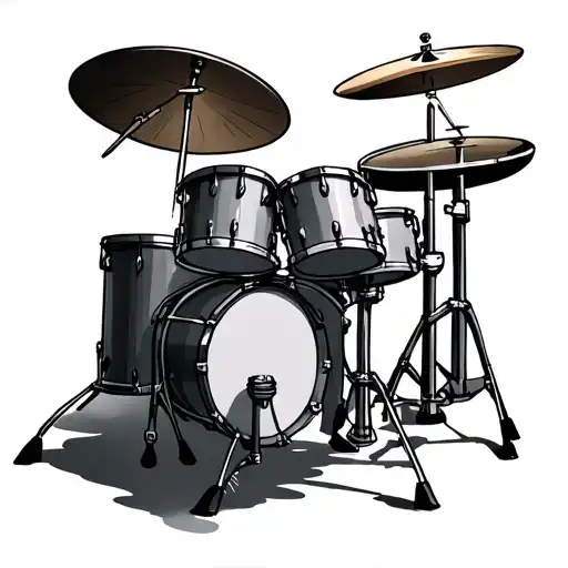 Drum Set tattoo design idea