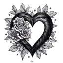 Isabelle Layla heart shape tattoo design idea