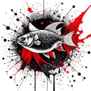 Pisces and Constellation  tattoo design idea