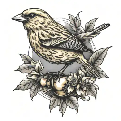 canary tattoo design idea