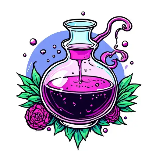 magic potion tattoo design idea