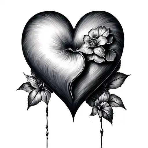 Double Heart tattoo design idea