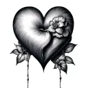 Double Heart tattoo design idea