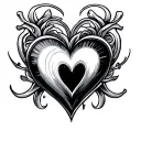 Double Heart tattoo design idea