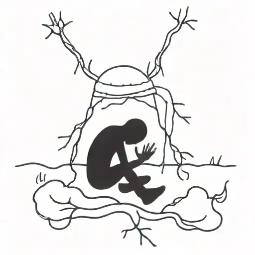 self hatred grief sorrow tattoo design idea