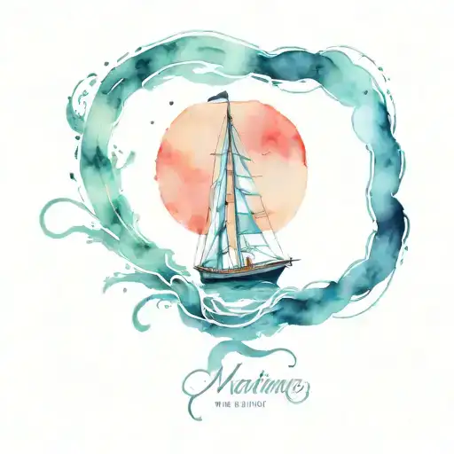 maritime that sails masculine minimalist tattoo tattoo design idea